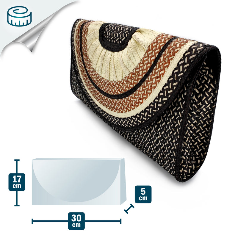 CLUTCH ZENÚ - Hecho a mano - Caña brava trenzada (caña flecha)