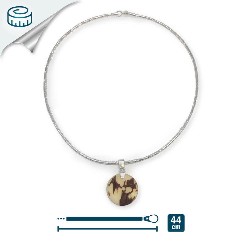 COLLAR YARA - Hecho a mano - Plata fina 999 - Tagua (marfil vegetal)