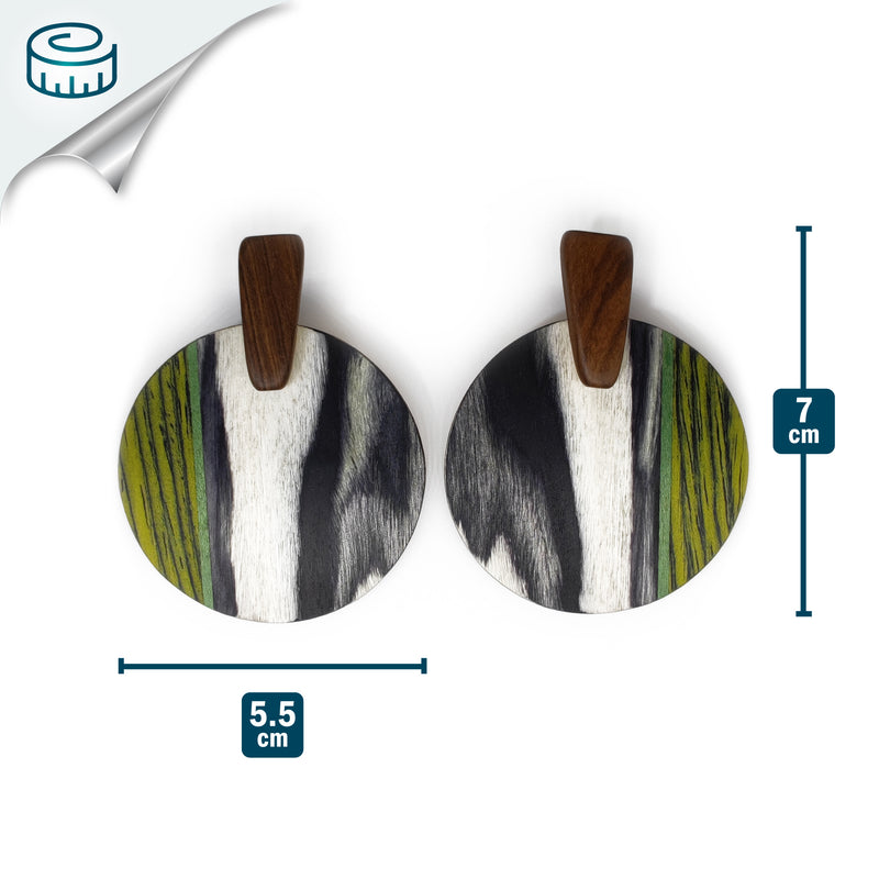 PENDIENTES WOODIE SOL - Hechos a mano - Madera contrachapada de 3 capas cruzadas