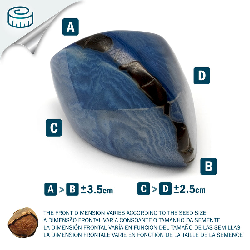 ANILLO GÉNESIS CURVO - Hecho a mano - Tagua (marfil vegetal)