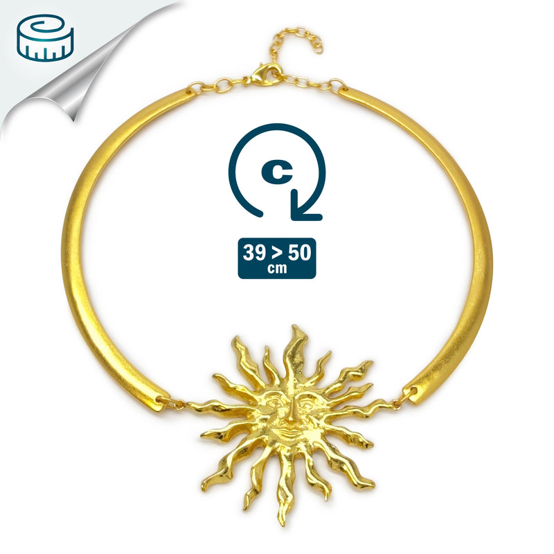 COLLAR SUNNIE - Hecho a mano - Bañado en oro de 24 quilates