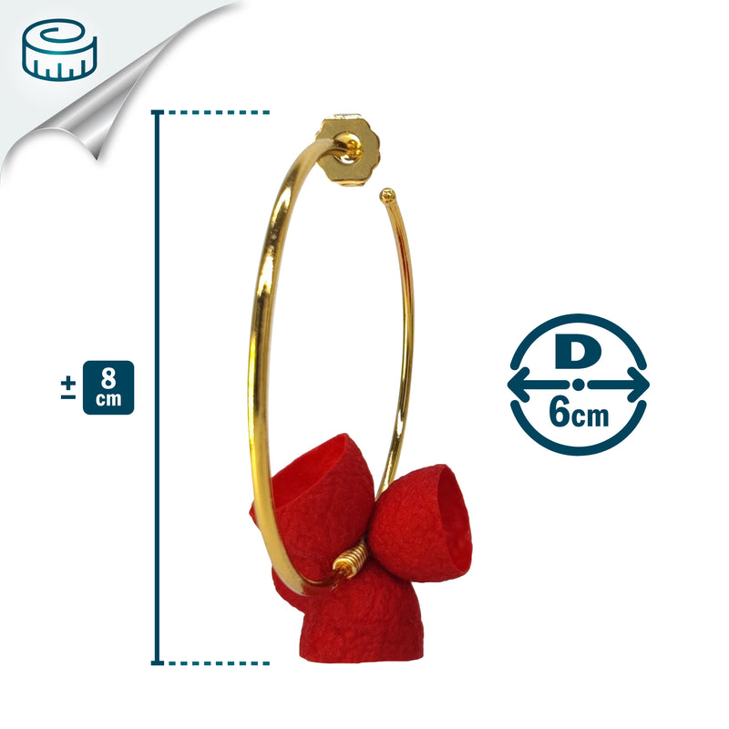 PENDIENTES COCOON BLOOM - Hechos a mano - Bañados en oro de 24 quilates - Capullos de seda
