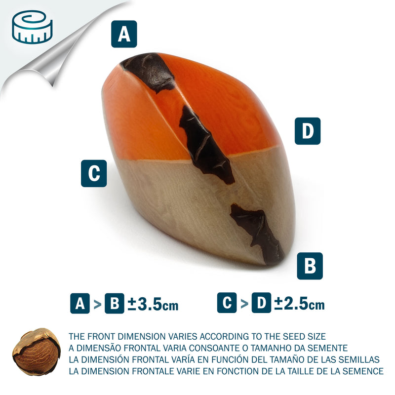 ANILLO GÉNESIS CURVO - Hecho a mano - Tagua (marfil vegetal)