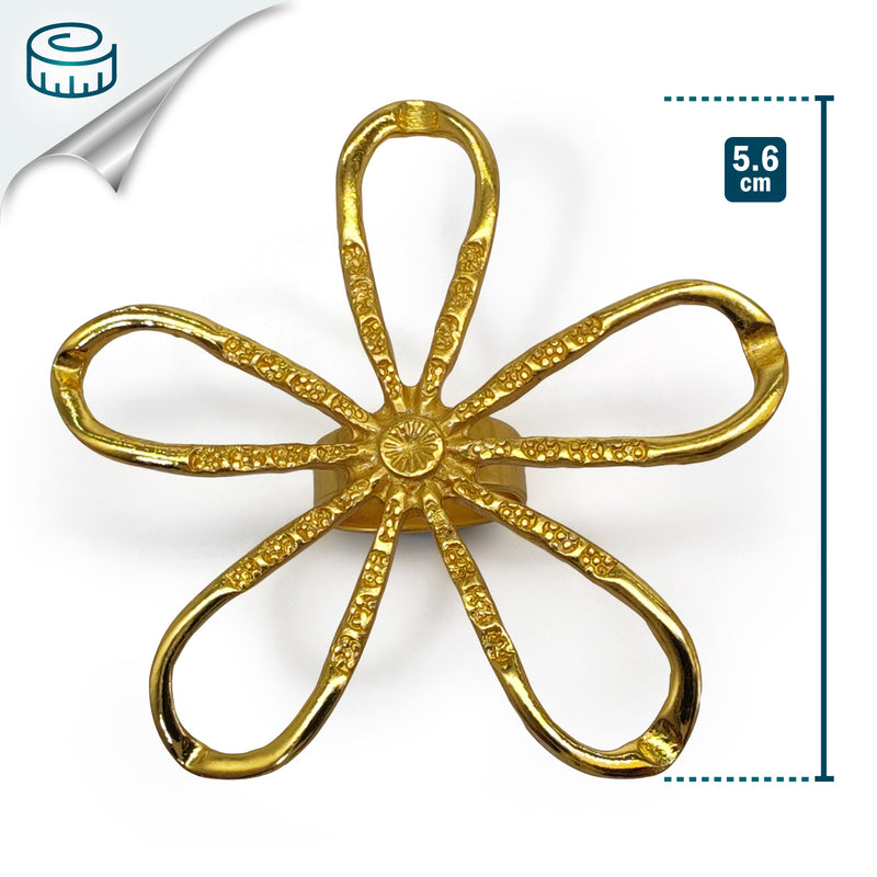ANILLO FLORA - Hecho a mano - Bañado en oro de 24 quilates