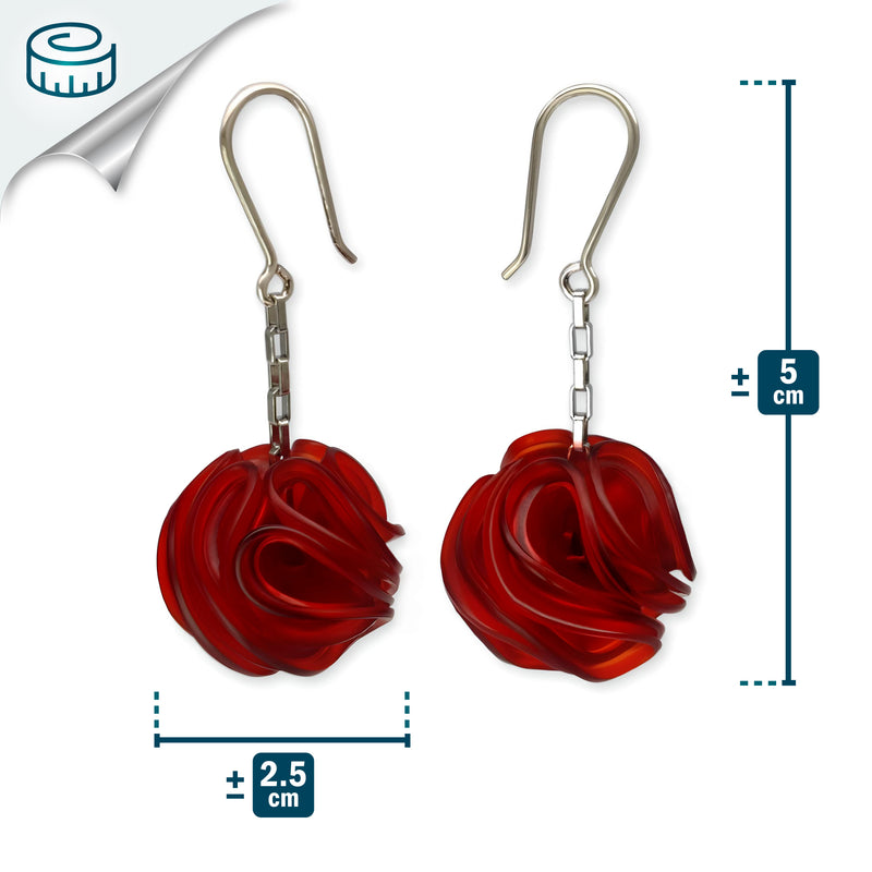 PENDIENTES ECONESIS - Hechos a mano - Plata de ley 925 y acero inoxidable - Plástico reciclado de los revestimientos de las tapas de botellas