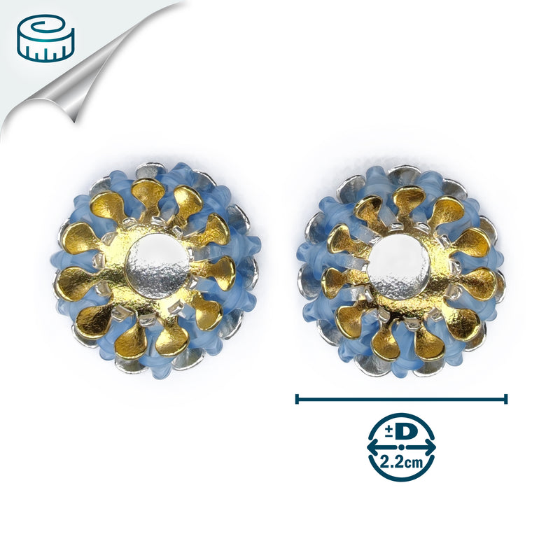 PENDIENTES ECOSOL - Hechos a mano - Plata de ley 925 y baño en oro de 24K - Plástico reciclado de los revestimientos de las tapas de botellas