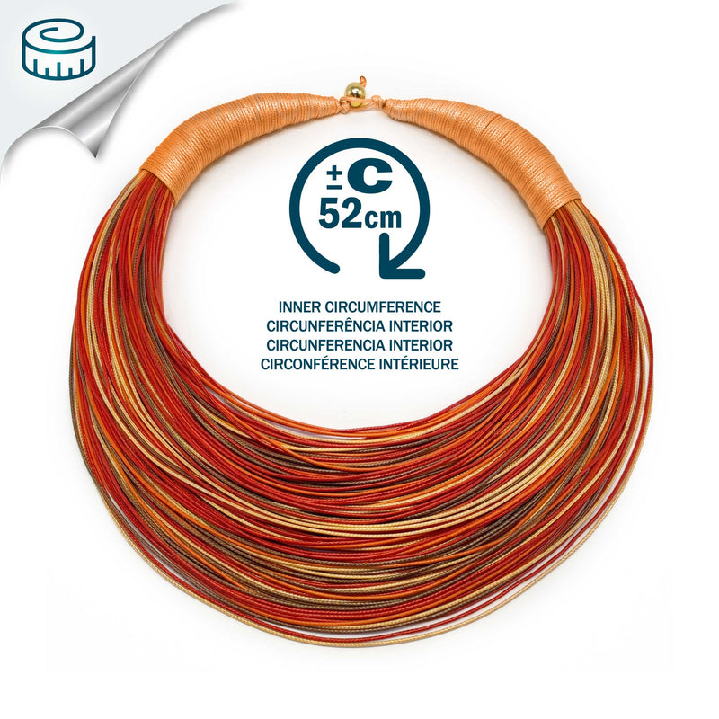 COLLAR INSPIRA - Hecho a mano - Cordones de seda sintética