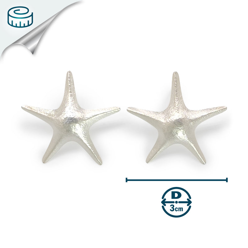 PENDIENTES MARINA STARFISH - Hechos a mano - Plata