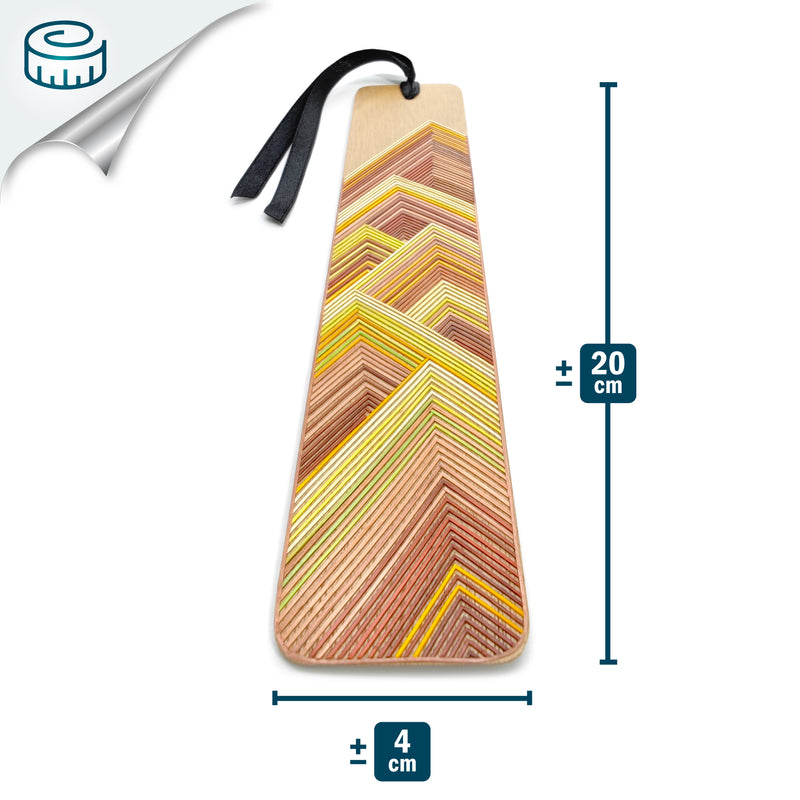 MARCAPÁGINAS TIERRA - COLECCIÓN LOS CUATRO ELEMENTOS - El arte del tamo - Madera clara decorada con paja de trigo y cebada (enchapado en tamo)