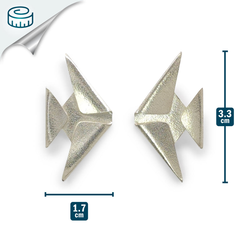 PENDIENTES MARINA FISH - Hechos a mano - Plata