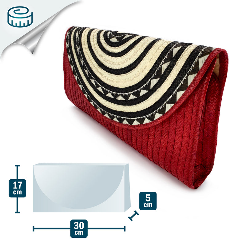 CLUTCH ZENÚ - Hecho a mano - Caña brava trenzada (caña flecha)