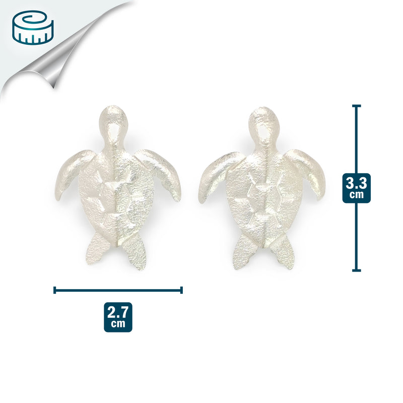 PENDIENTES MARINA TURTLE - Hechos a mano - Plata