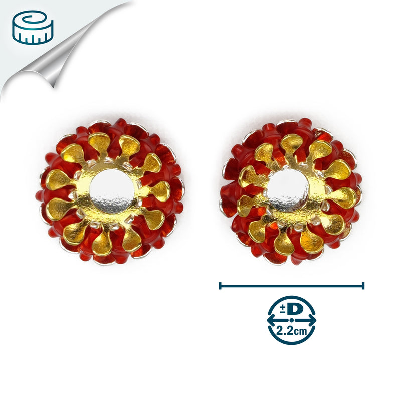 PENDIENTES ECOSOL - Hechos a mano - Plata de ley 925 y baño en oro de 24K - Plástico reciclado de los revestimientos de las tapas de botellas