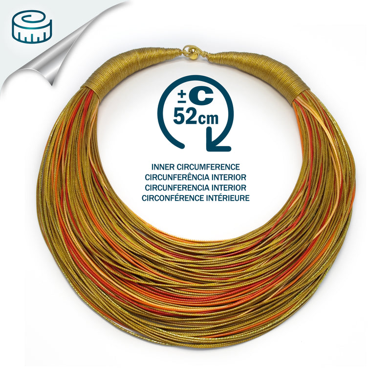 COLLAR INSPIRA - Hecho a mano - Cordones de seda sintética