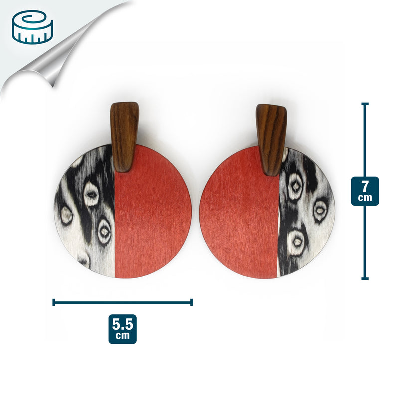PENDIENTES WOODIE SOL - Hechos a mano - Madera contrachapada de 3 capas cruzadas