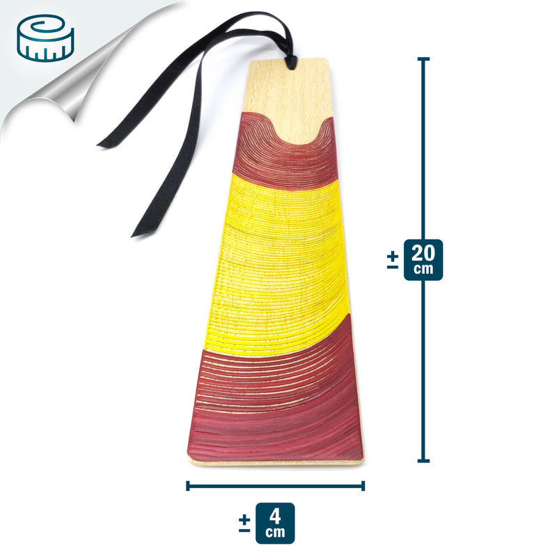 MARCAPÁGINAS ESPAÑA - COLECCIÓN DE EQUIPOS NACIONALES - El arte del tamo - Madera clara decorada con paja de trigo y cebada (enchapado en tamo)