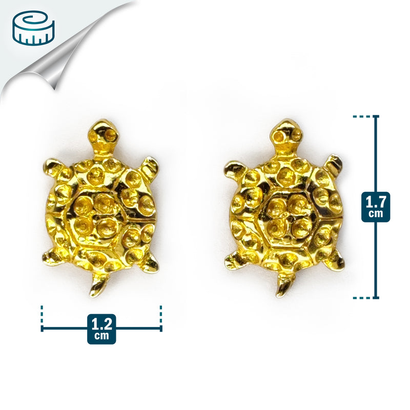 PENDIENTES TORTUGA - Hechos a mano - Bañados en oro de 24 quilates