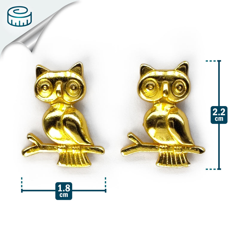 PENDIENTES OWLIE - Hechos a mano - Bañados en oro de 24 quilates