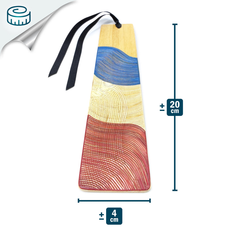 MARCAPÁGINAS FRANCIA - COLECCIÓN DE EQUIPOS NACIONALES - El arte del tamo - Madera clara decorada con paja de trigo y cebada (enchapado en tamo)