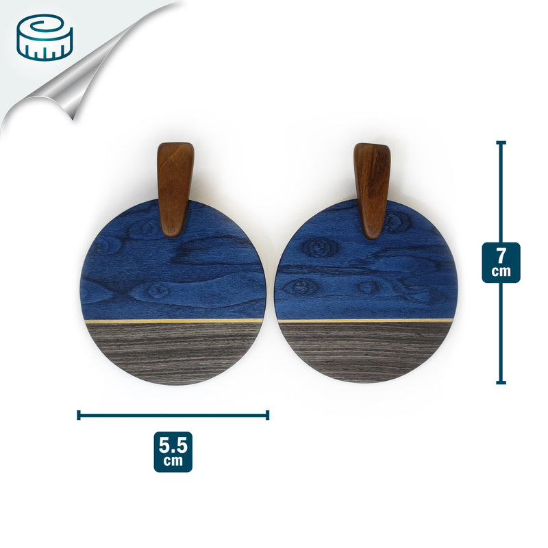 PENDIENTES WOODIE SOL - Hechos a mano - Madera contrachapada de 3 capas cruzadas