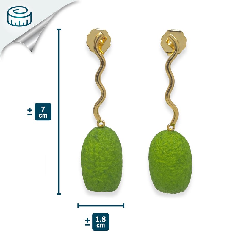 PENDIENTES COCOON ECHO - Hechos a mano - Bañados en oro de 24 quilates - Capullos de seda